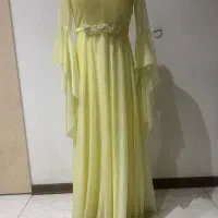 لباس مجلسی لیمویی بلند زیبا
