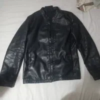 کاپشن چرم مشکی