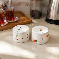 قندان برجسته میوه ای سرامیکی