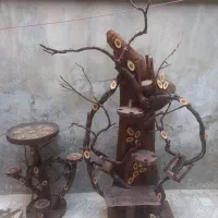 دو عدد اقلام چوبی تزیینی