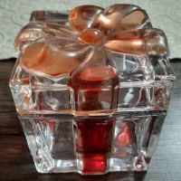 شکلات خوری رنگی شیشه ای طرح دار