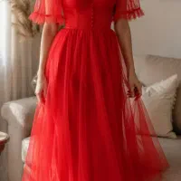 لباس مجلسی و عروسکی قرمز