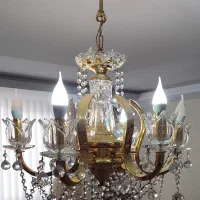 لوستر کریستال ابکاری طلا