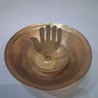 پیاله برنجی آب خوری قدیمی چهل کلید