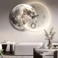 ساعت و تابلو دیواری طرح ماه دوتیکه
