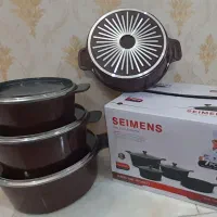 سرویس قابلمه چدن ۸پارچه  زیمنس کلف وسنگین وزن