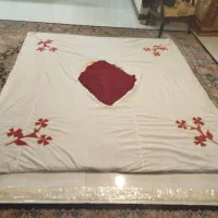 لاحاف دو نفره مخمل زرشکی نو نو