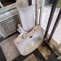 روشویی جمع و جور با لوله و اتصالات بدون شیر