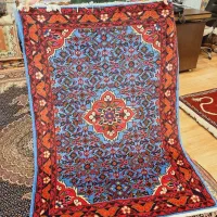 ذرع و نیم دستباف زمینه آبی حسین آباد