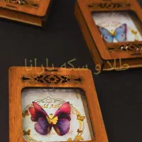 پلاک آویز پروانه پارچه ای
