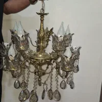 دو عدد لوستر برنجی