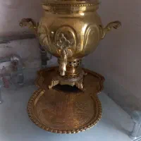 سماور زغالی با سینی