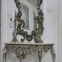 آینه و شمعدان برنجی