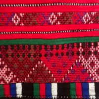 دوخت جوک روی پارچه گاندی و گونی
