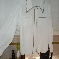 شومیز سفید زنانه دخترانه/درحد نوعه نو /خنک نخی