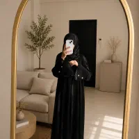 عبا پلیسه خنک مشکی مجلسی روزمره