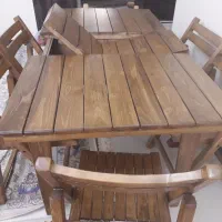 میز وصندلی تاشو ۶ نفره