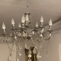 ۳ عدد لوستر استیل با کریستال خارجی