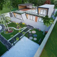 طراحی واجرای باغ، ویلا،ساختمان،استخر،محوطه سازی