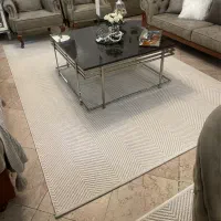 دو تخته فرش ماشینی ۶ متری سفید کرم