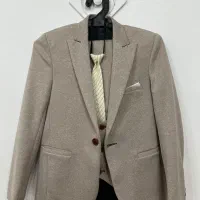 کت و شلوار کرم ( نو)