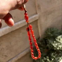 تسبیح عقیق اصل و قدیمی ۳۵ دانه تراش خاص