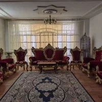 مبل سلطنتی 9 نفره ورق طلا