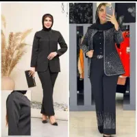 کت و شلوار نگین دار مجلسی شیک و جذاب عیدانه