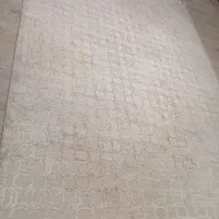 فرش ماشینی کرم رنگ ۲تخته