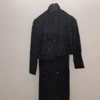 لباس مجلسی مشکی پولک دار نو،نو دخترانه زنانه