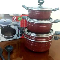 سرویس قابلمه 9 پارچه زنبوری تفلون شارنیک نو واکبند