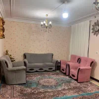 مبل هفت نفره راحتی . بوفه چوبی . میز تلویزیون