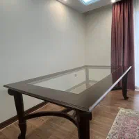 میز ناهار خوری ۶ نفره وسط شیشه