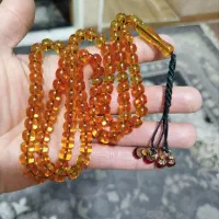 تسبیح سندلوس شمش، رنگ عسلی، کار استاد فاتح