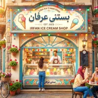 کارگر ساده بستنی فروشی