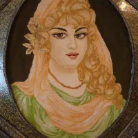 تابلو فرش دستباف رخ دختر