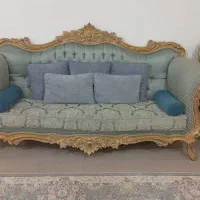 مبل سلطنتی 9 نفره با نهارخوریچوب گردوی اصل
