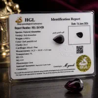 گارنت آلماندین طبیعی6.460قیراط،شناسنامه معتبر HGL