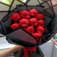 دسته گل ربانی آماده و دسته گل خرسی بزرگ آماده