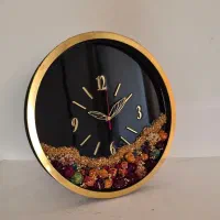 ساعت رزینی با گل طبیعی