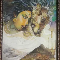 تابلو نقاشی  آبرنگ‌ و گواش