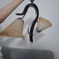 لوستر دوشاخه و حباب ضد آب با سرپیچ سرامیکی