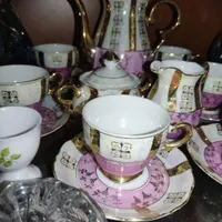 سرویس قهوه خوری آبادان ژاپن طلاکوب آنتیک