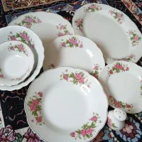 چینی گل محمدی  ست کامل عکس