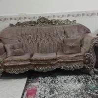 یک دست مبل هفت نفره کار کرد بعلاوه میز تلوزیون