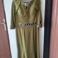 پیراهن کرپ کش و سنگ دوری بدون زدگی