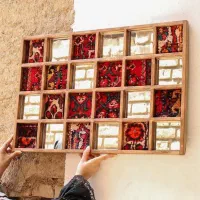 تابلو فرش ترکیبی فرش دستبافت و آینه