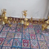 3عدد لوستر اب کاری طلا