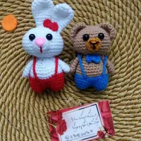عروسک بافتنی.عروسک.خرگوش.عروسک خرگوش