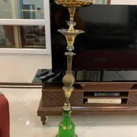 قلیان عربی تنه فلزی با شلنگ چرم دست دوز